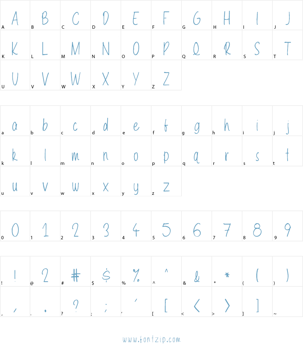 Wilson Hand Font Character